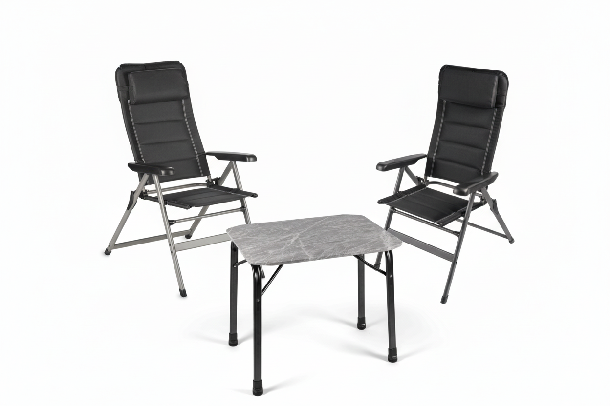 2 x Dometic Luxury Firenze Chairs and TPV 80 Table (Package Deal)