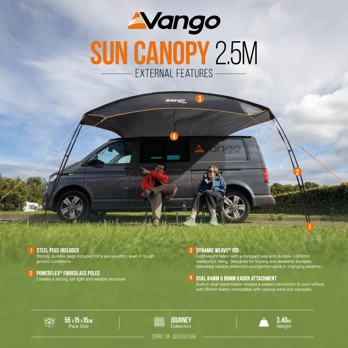 Vango Sun Canopy Poled 2.5m 2027