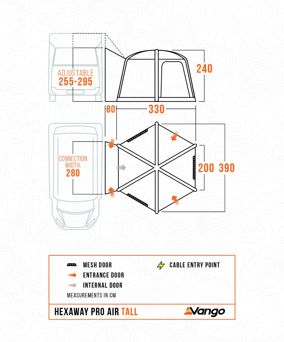 Vango HexAway Pro II Air Tall Drive Away Awning 2027