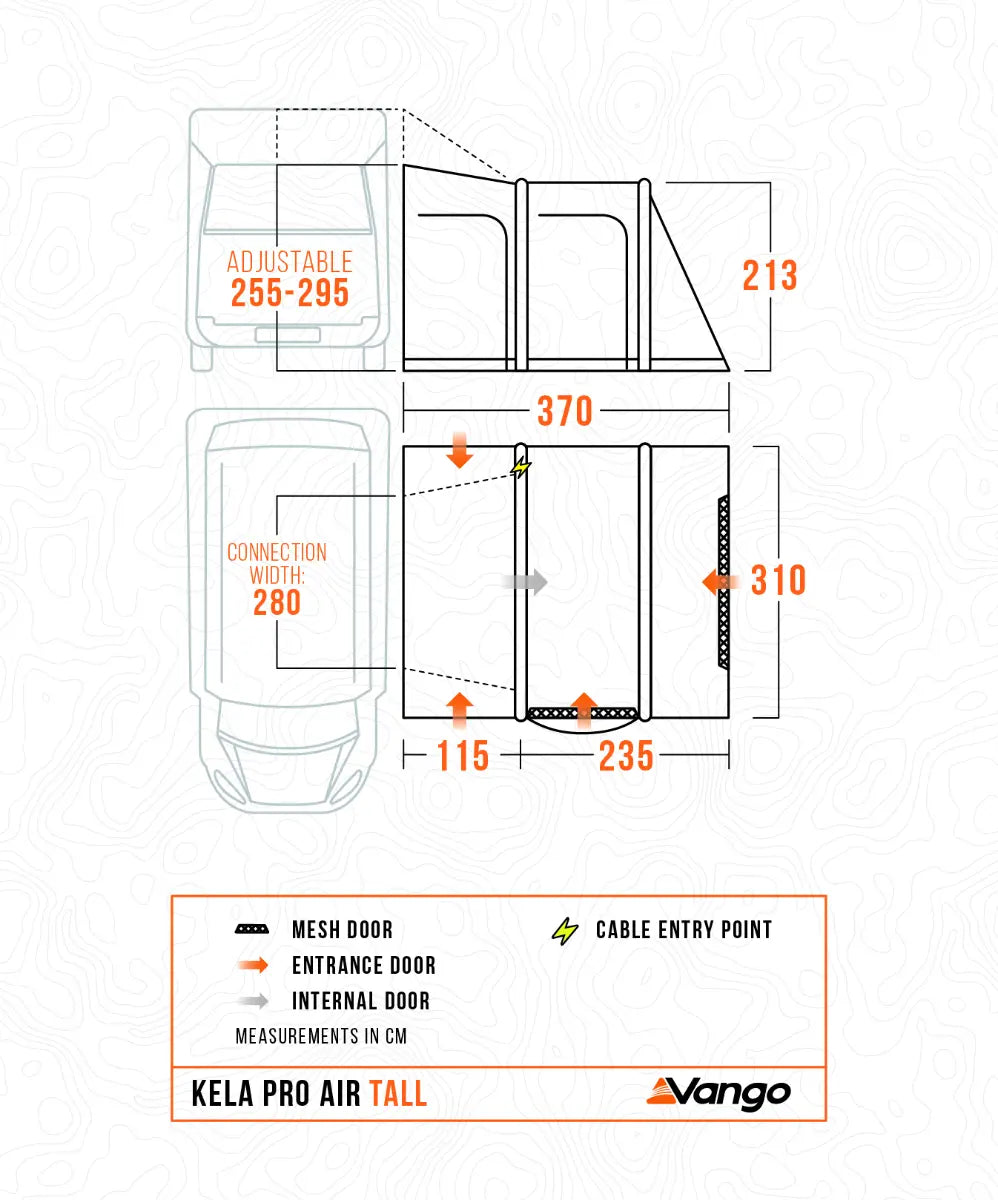 Vango Kela Pro II Air Tall Drive Away Awning 2027