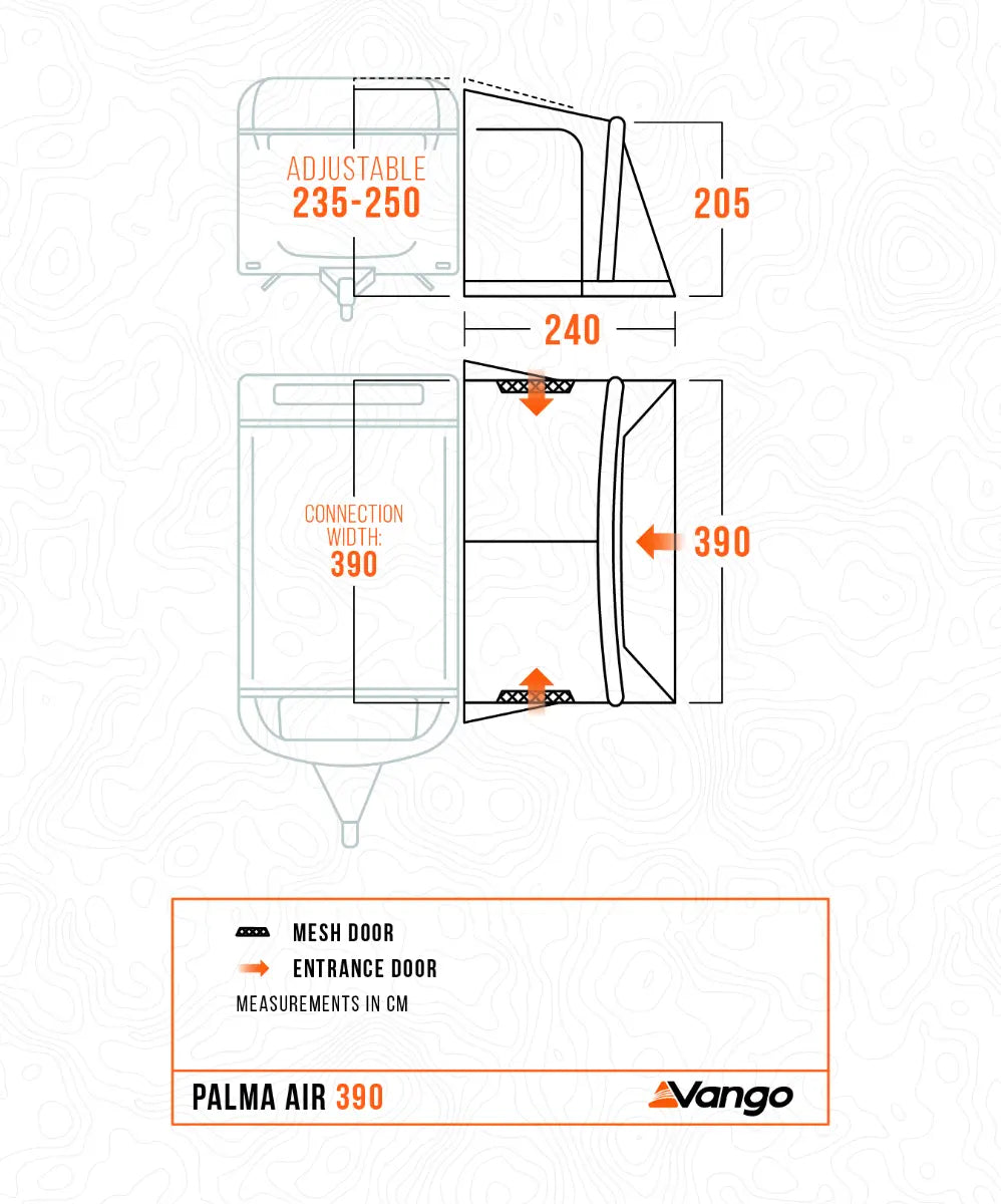 Vango Palma Air 390 Caravan Porch Awning 2027