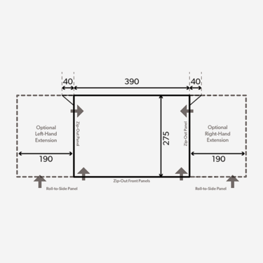 Dometic Club Air Pro 390 L Inflatable Motorhome Awning