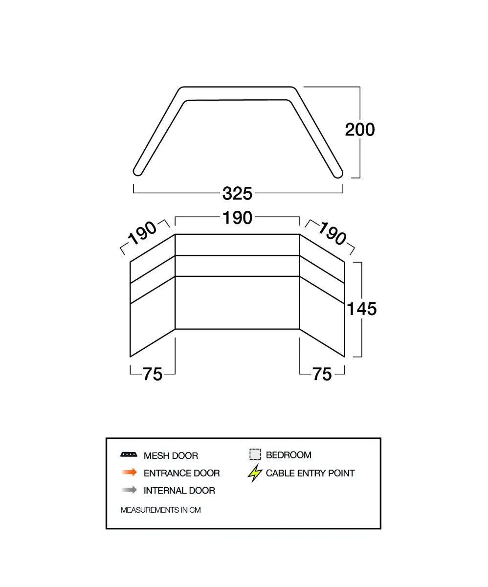Vango Elements ProShield AirBeam Windbreak 3 Panel