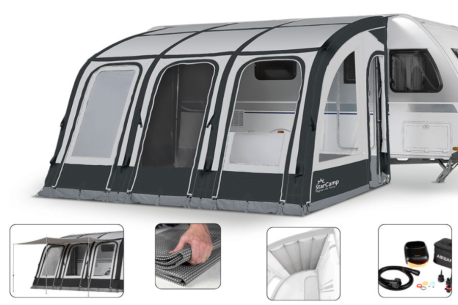 Starcamp Magnum Air Force Klimatex 390 Caravan Awning (Package Deal)