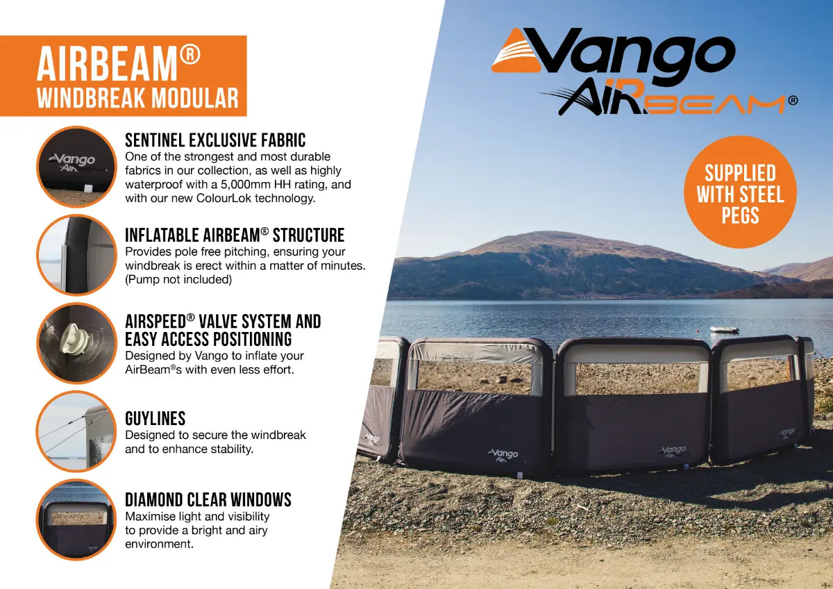 Vango AirBeam Modular Camping Windbreak