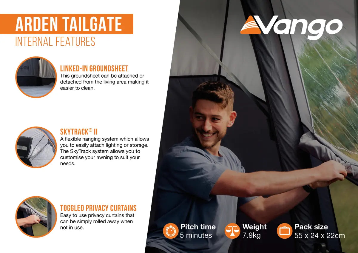 Vango Arden Tailgate Low Poled Awning 2026