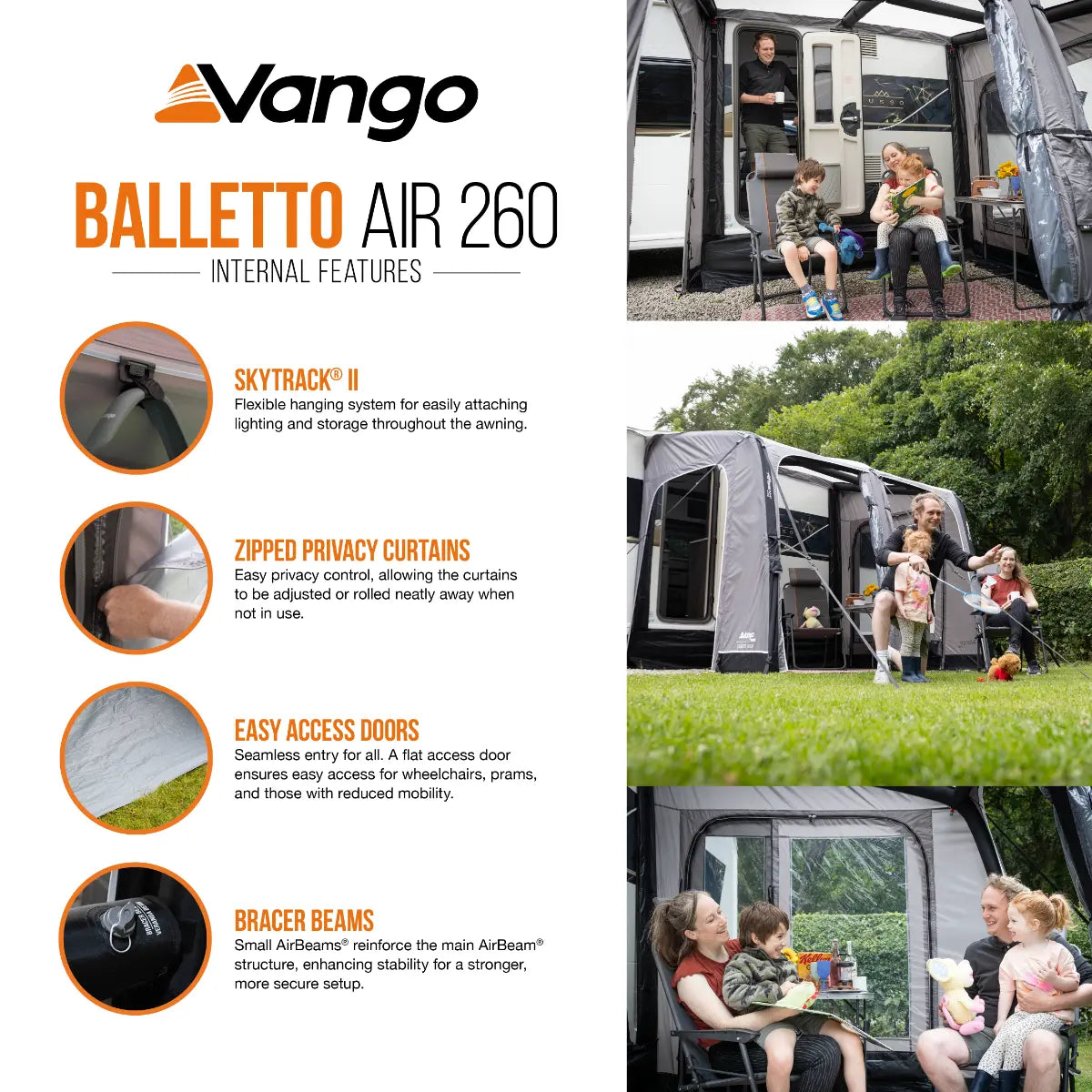 Vango Balletto Pro Air 260 Caravan Porch Awning 2027