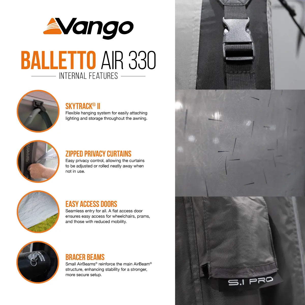 Vango Balletto Air 330 Porch Awning 2027