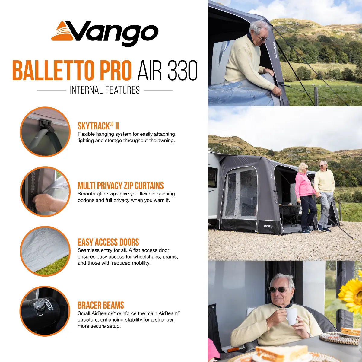 Vango Balletto Pro Air 330 Caravan Porch Awning 2027