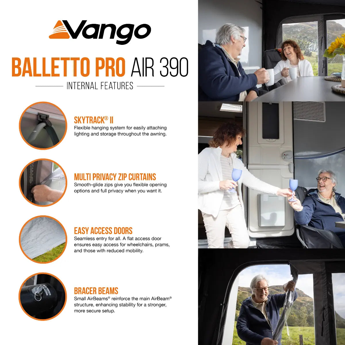 Vango Balletto Pro Air 390 Caravan Porch Awning 2027