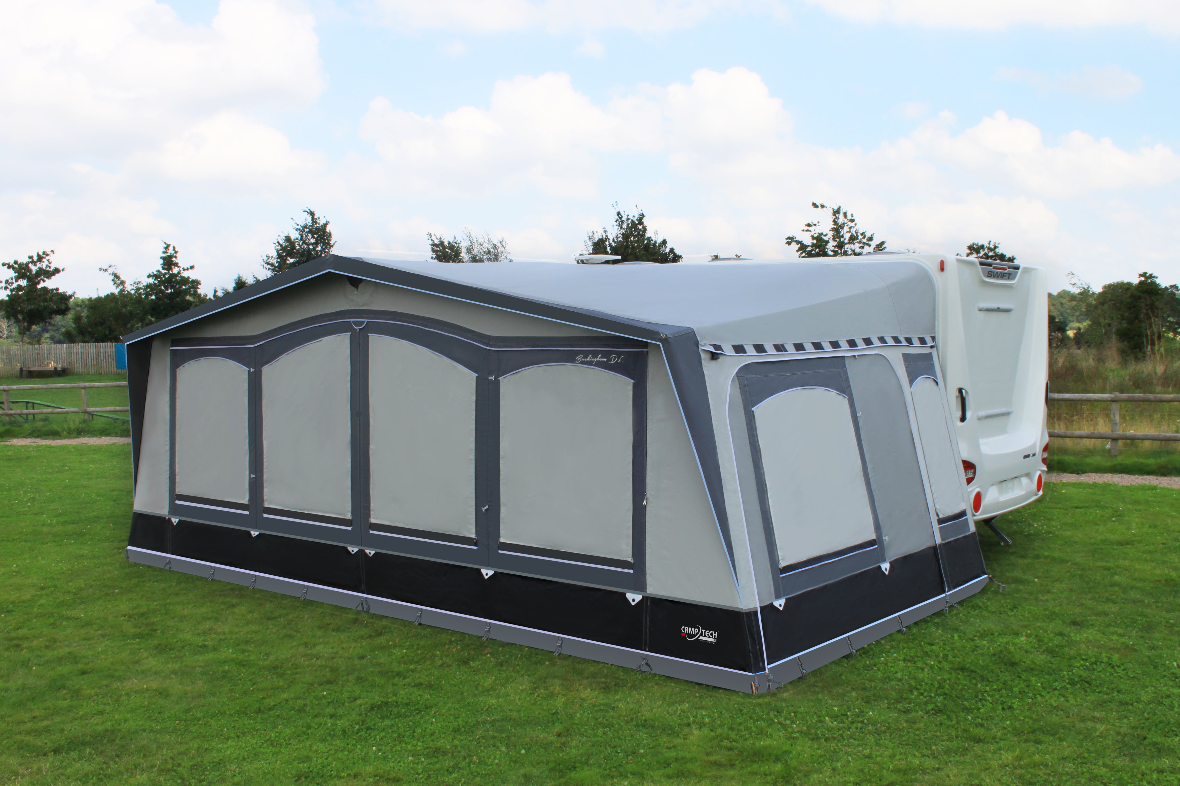 Camptech Buckingham DL Seasonal Full Caravan Awning (FREE CARPET INC)