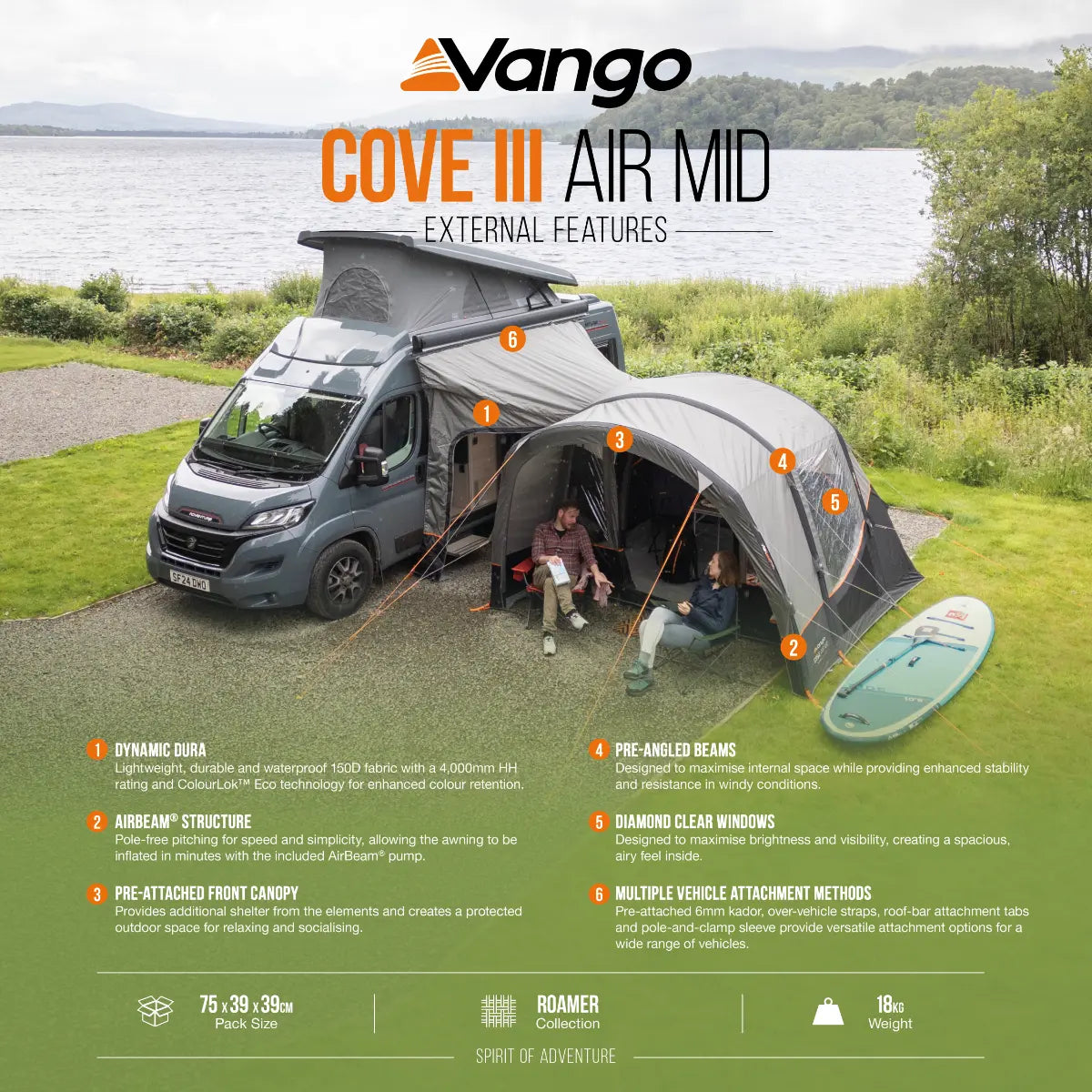 Vango Cove III Air Mid Drive Away Awning 2027