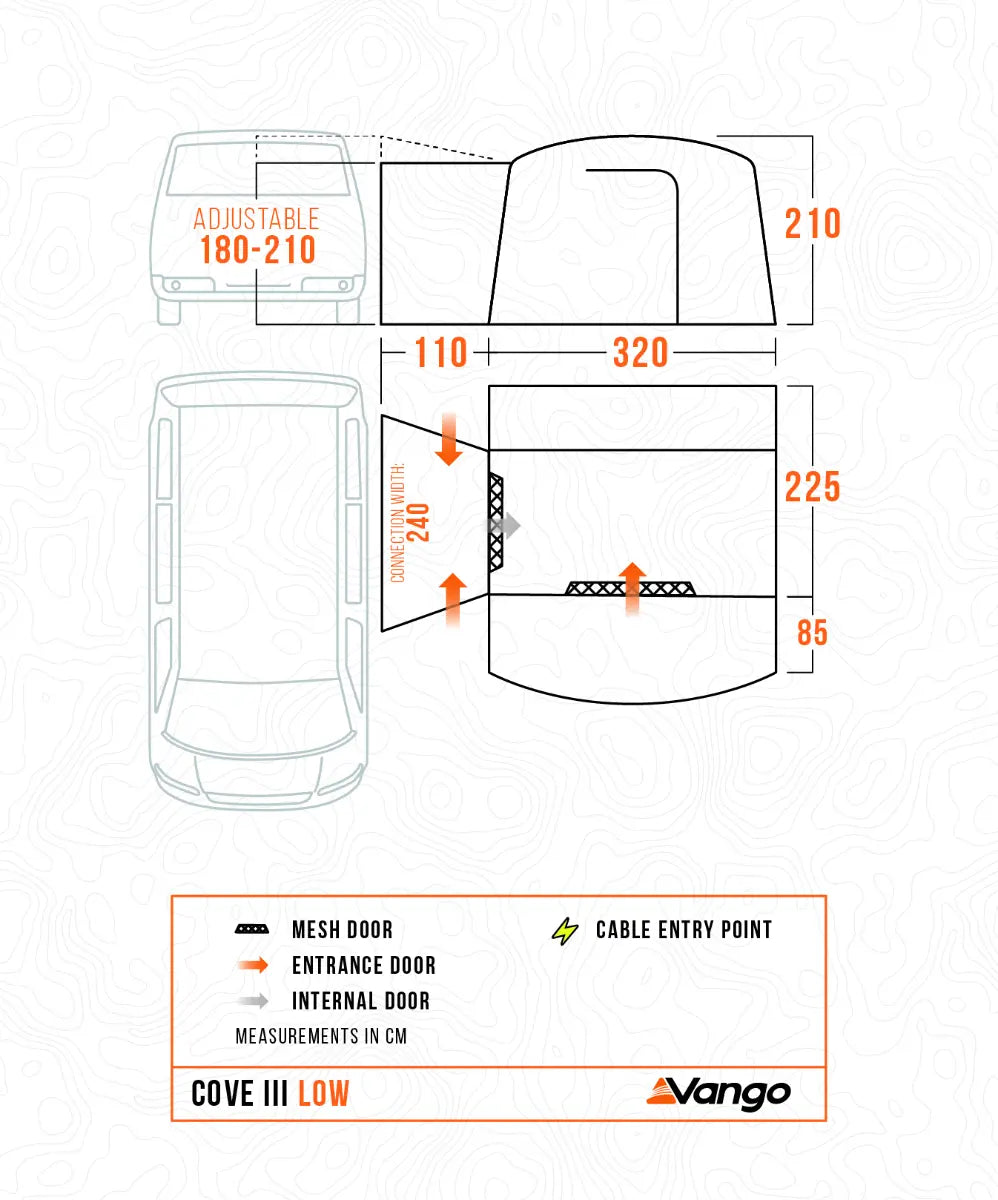 Vango Cove III Low Poled Campervan & Driveaway Awning