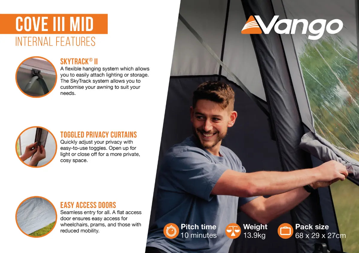 Vango Cove III Mid Poled Drive Away Awning 2026