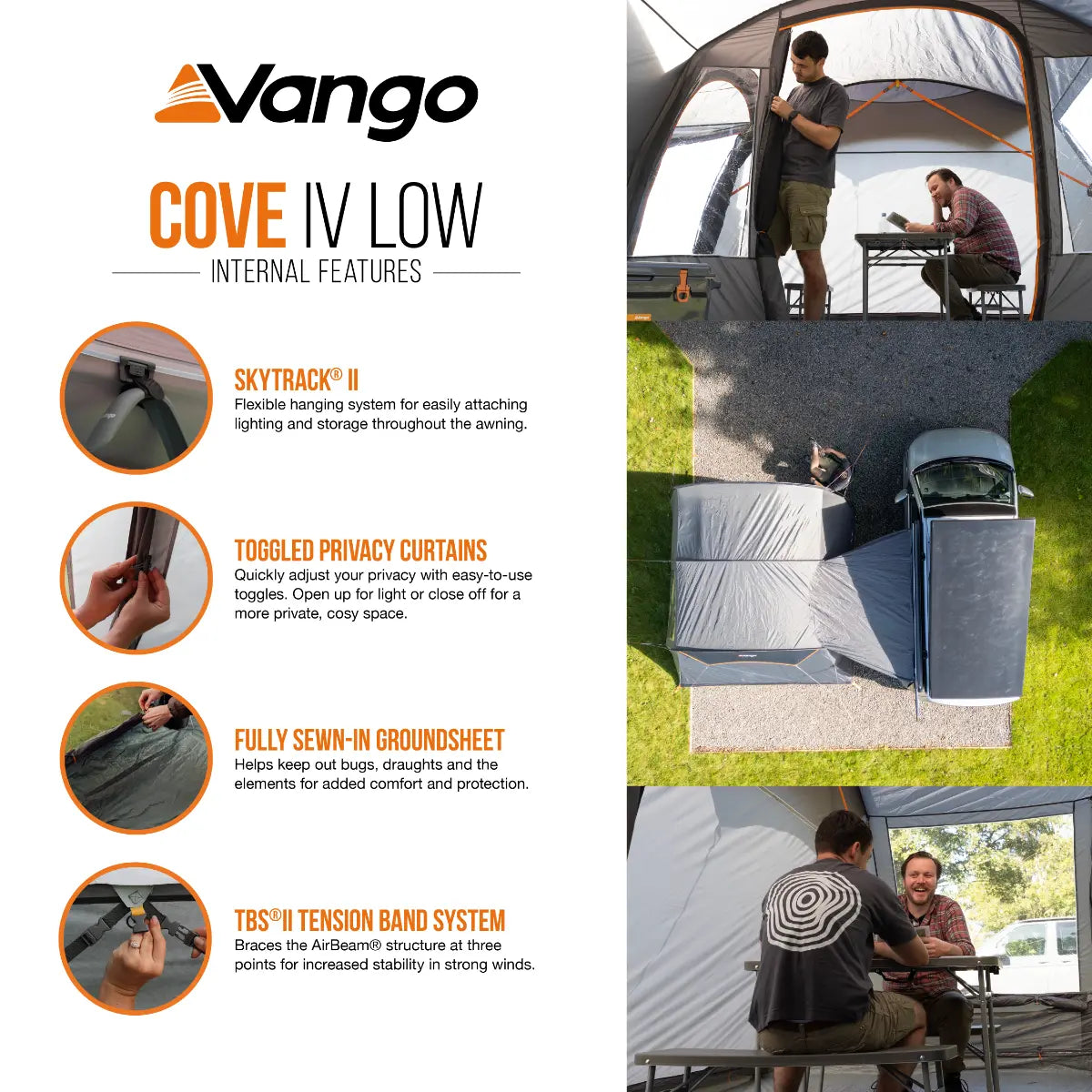 Vango Cove IV Low Drive Away Poled Awning 2027