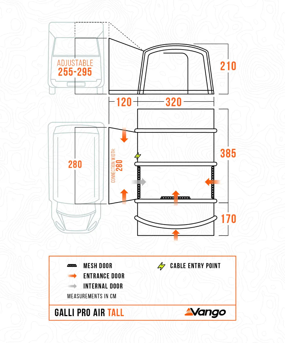 Vango Galli Pro Air Tall Inflatable DriveAway Awning