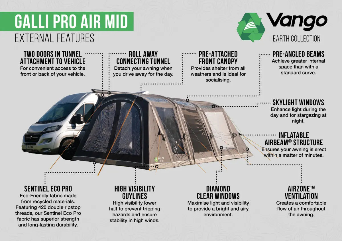 Vango Galli Pro Air Mid Inflatable DriveAway Awning