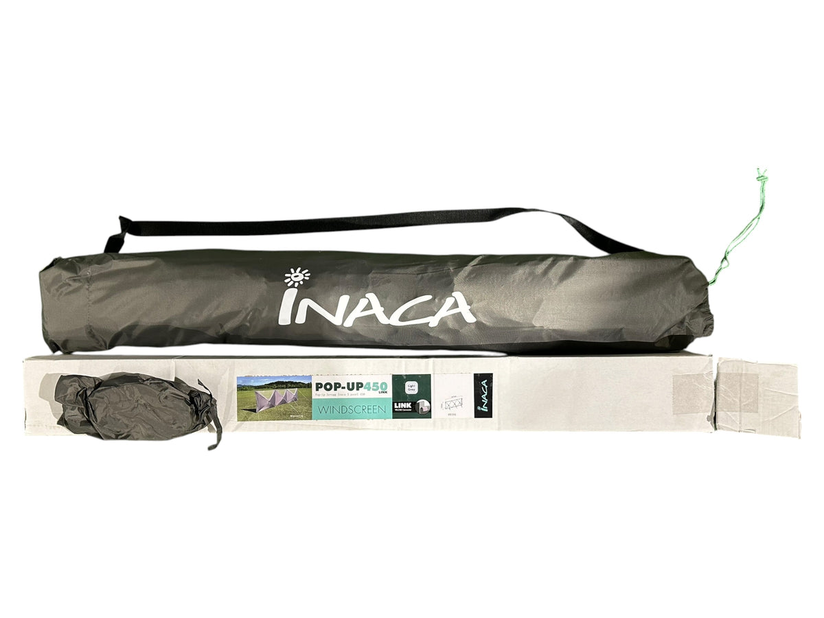 Inaca Pop-Up 450 3-Panel Windscreen (Excellent Condition)