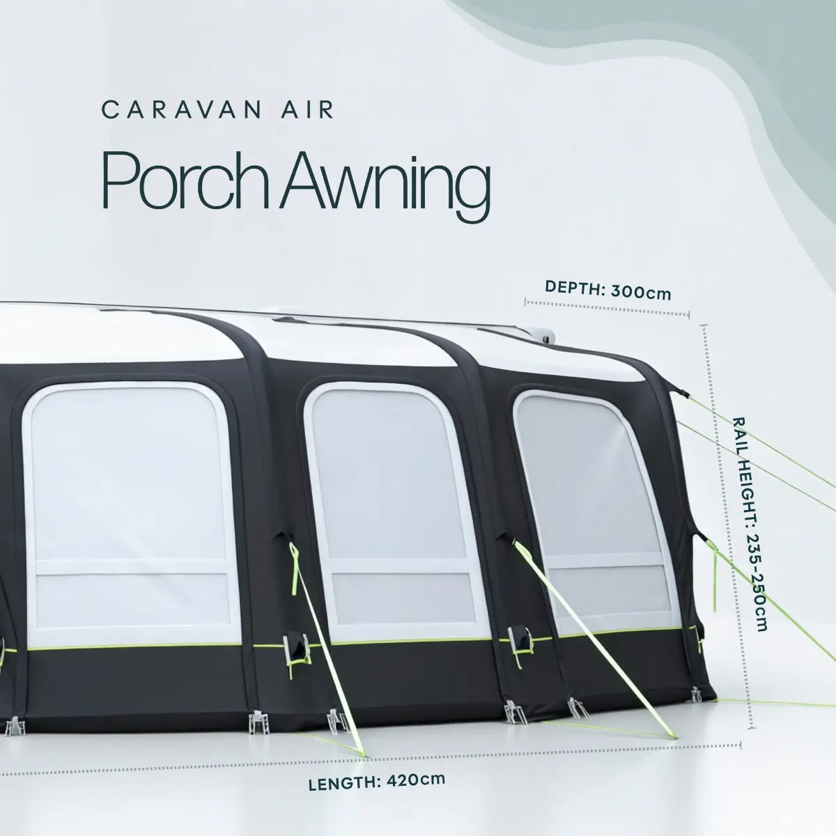 Leisurewize Skyliner 420 Single Inflation Point Porch Awning (Package Deal)