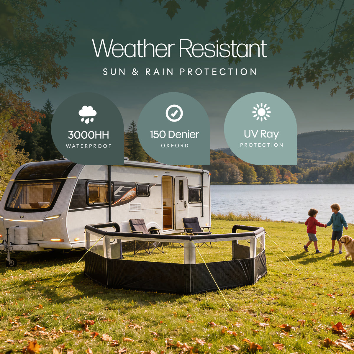 Leisurewize Air Break 8000 Inflatable 5 Panel Windbreak