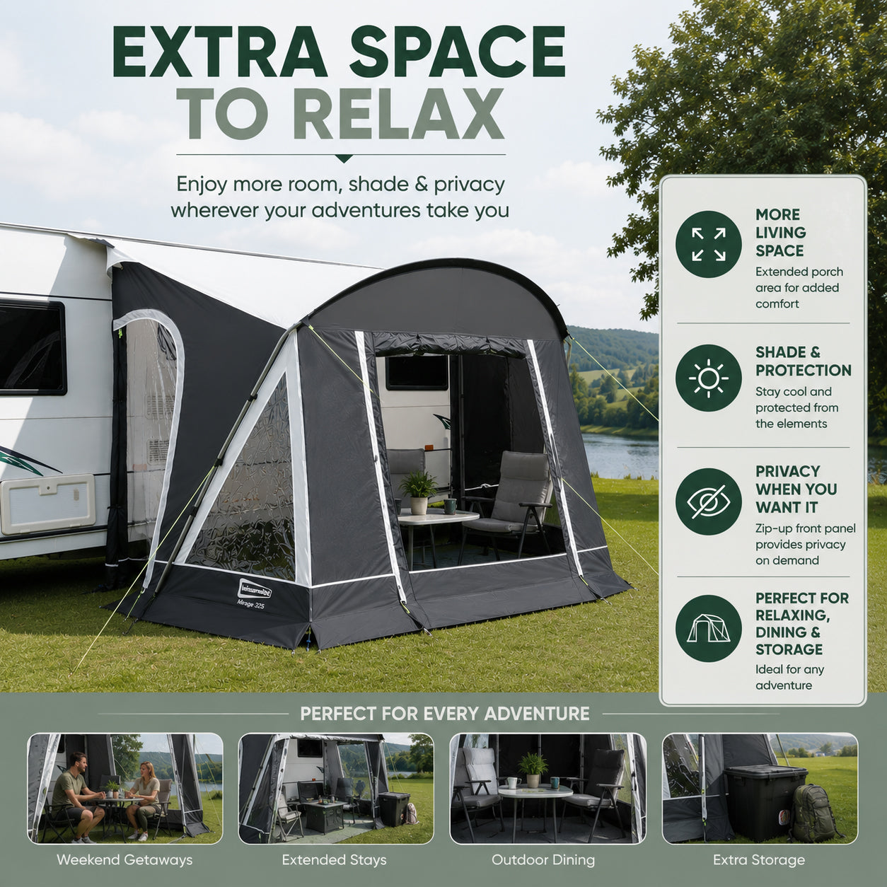 Leisurewize Mirage 325 Caravan Porch Awning