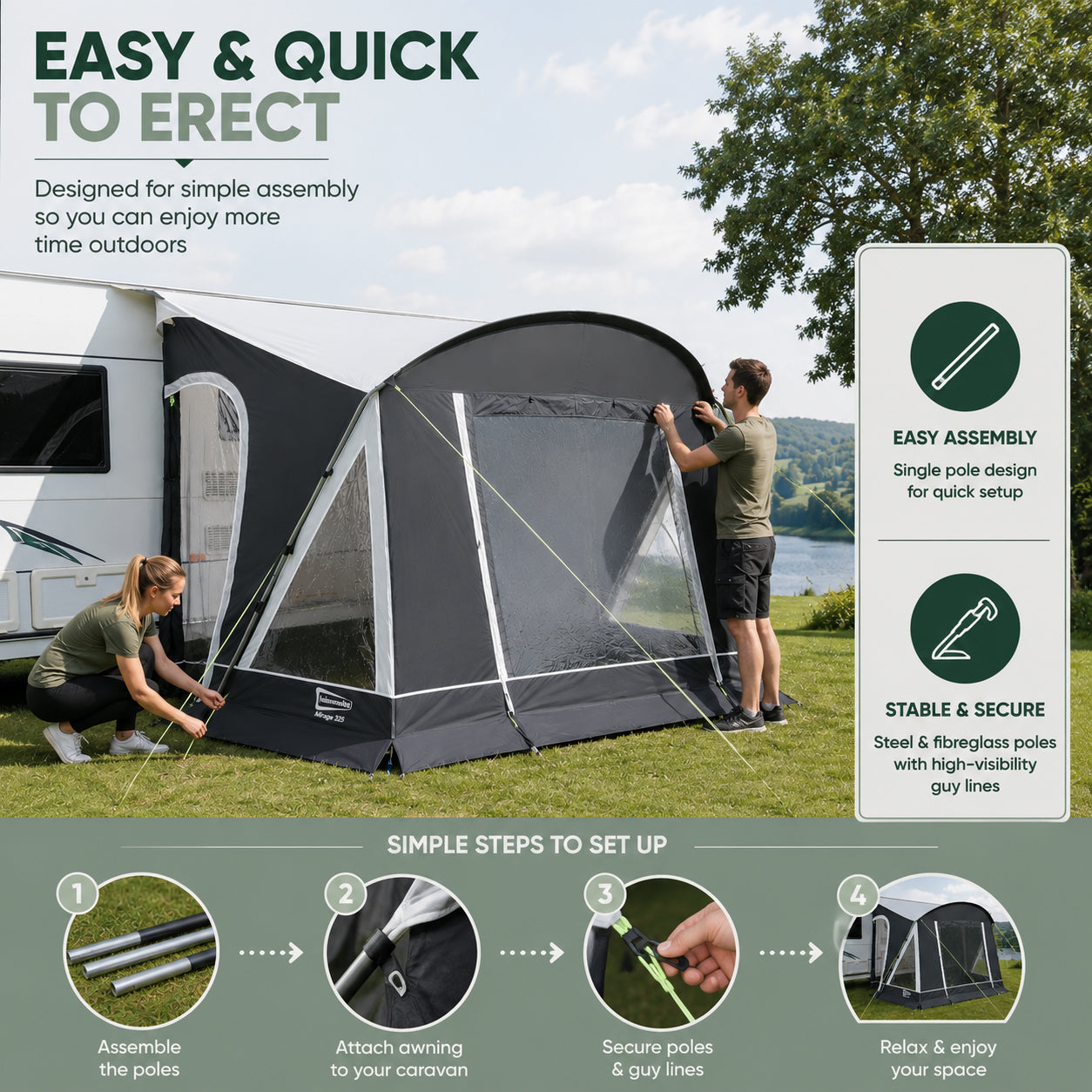Leisurewize Mirage 325 Caravan Porch Awning