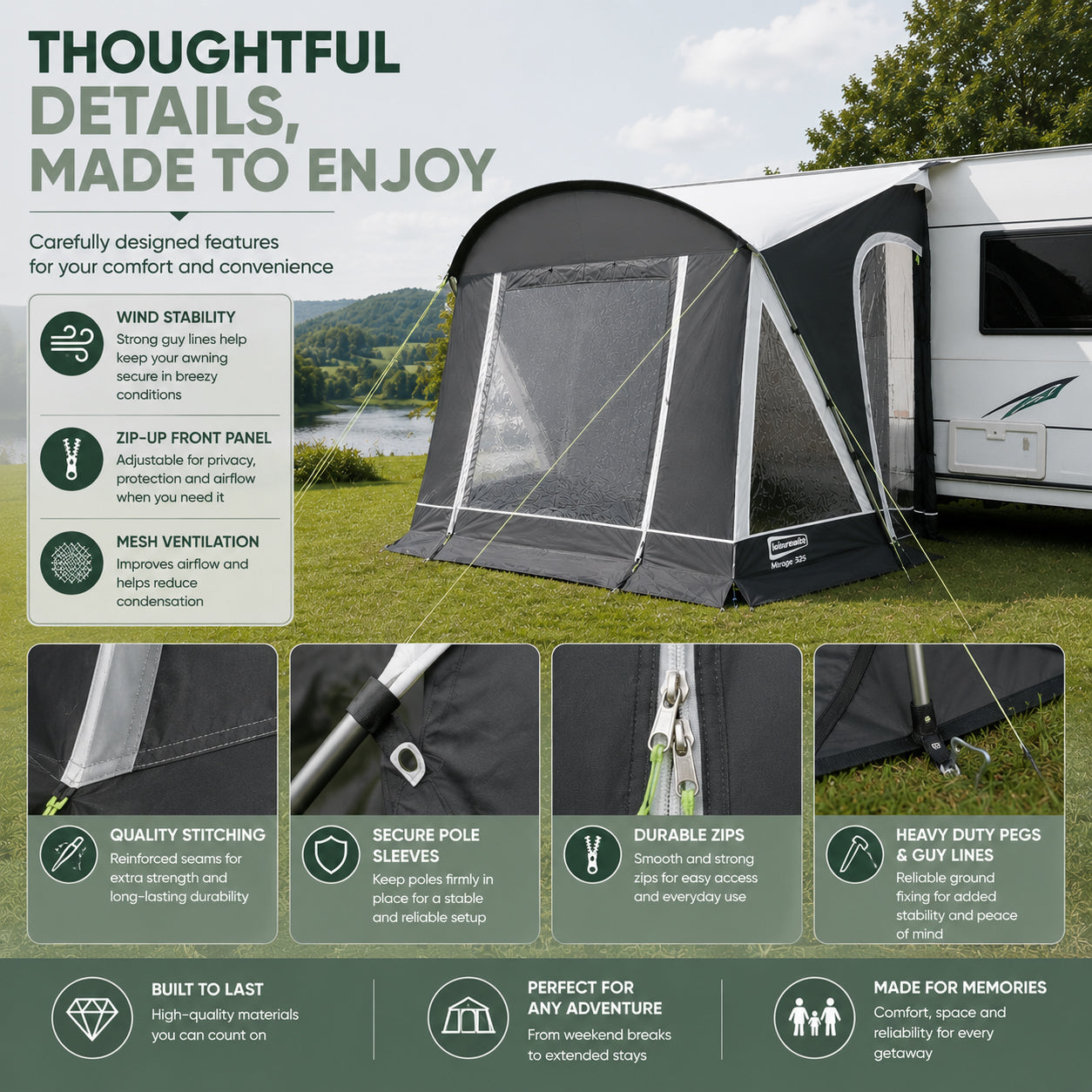 Leisurewize Mirage 325 Caravan Porch Awning