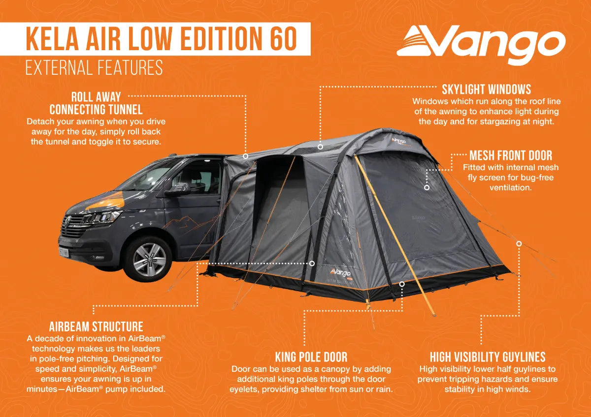 Vango Kela Air Low Drive Away Awning - 60th Anniversary Edition