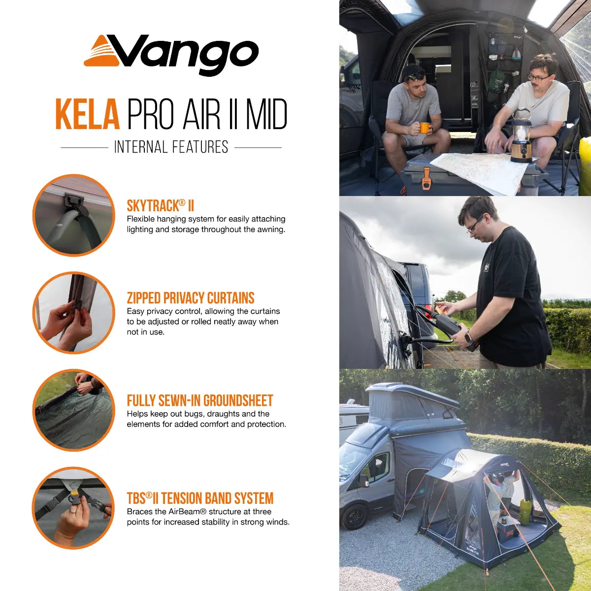 Vango Kela Pro II Air Mid Drive Away Awning 2027