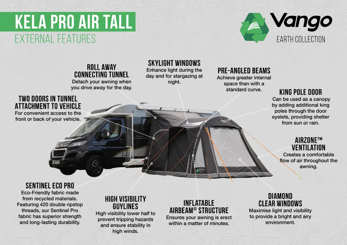 Vango Kela Pro Air Tall Inflatable Drive Away Awning