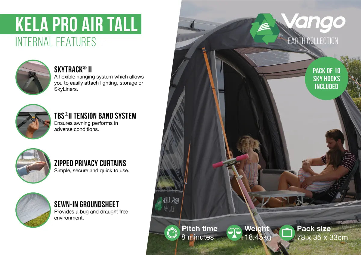 Vango Kela Pro Air Tall Inflatable Drive Away Awning
