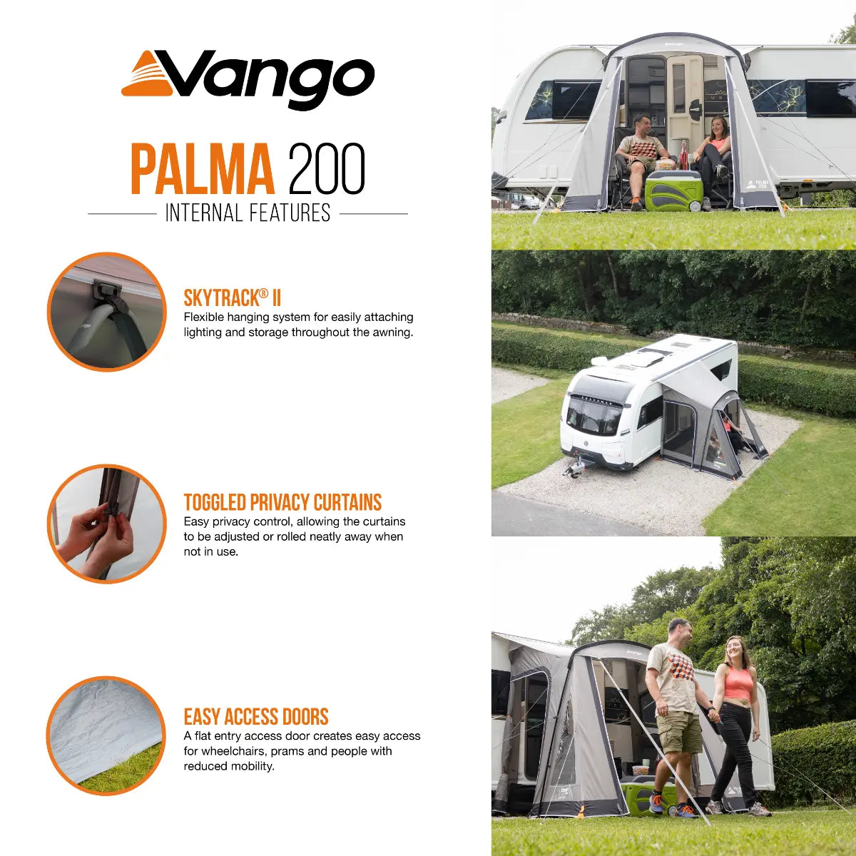 Vango Palma 200 Lightweight Poled Awning 2027
