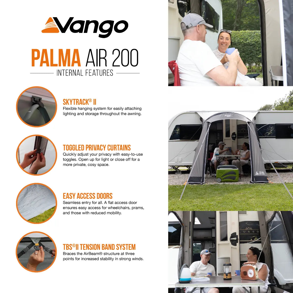 Vango Palma Air 200 Caravan Porch Awning 2027