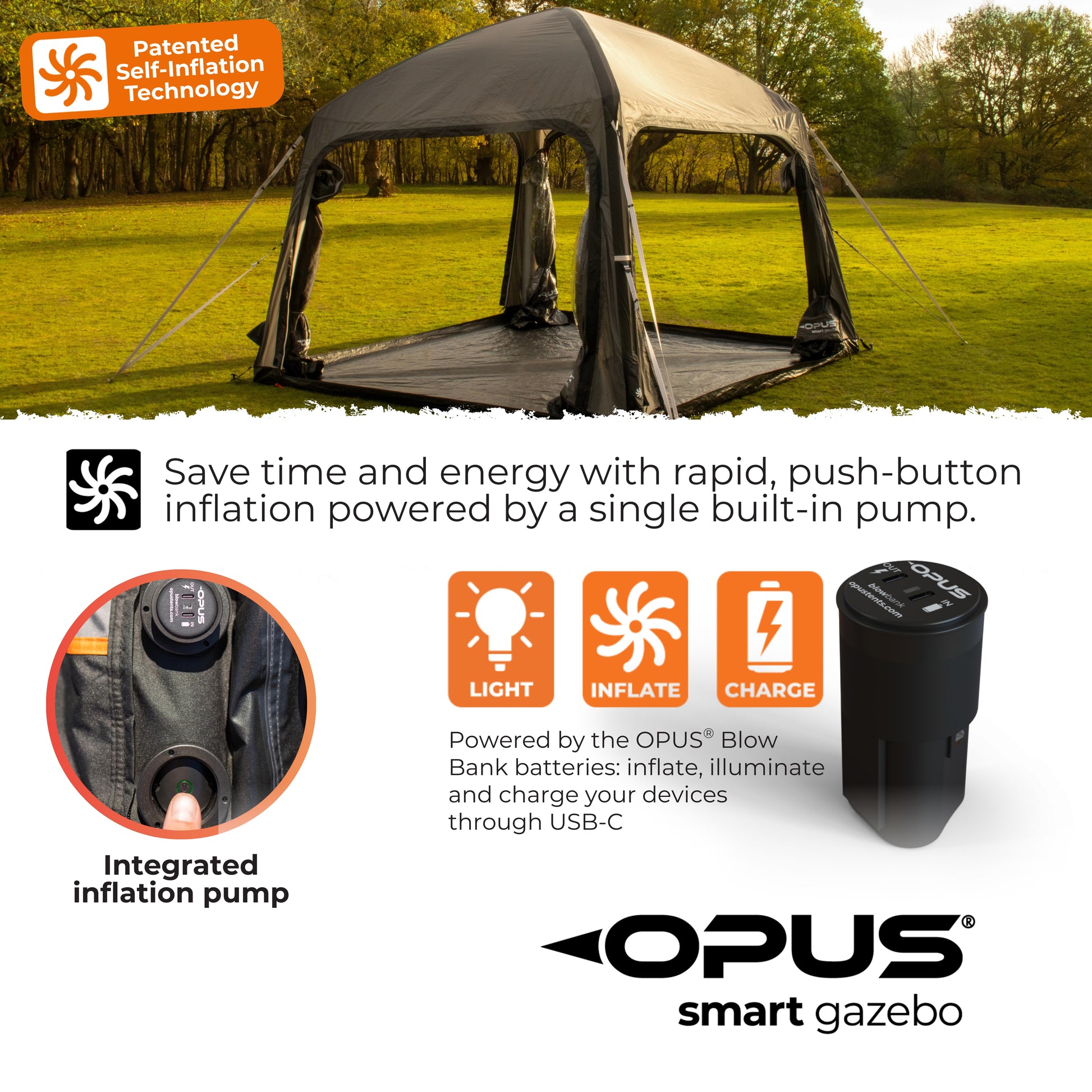 opus smart tent OPUS Smart Inflatable Gazebo