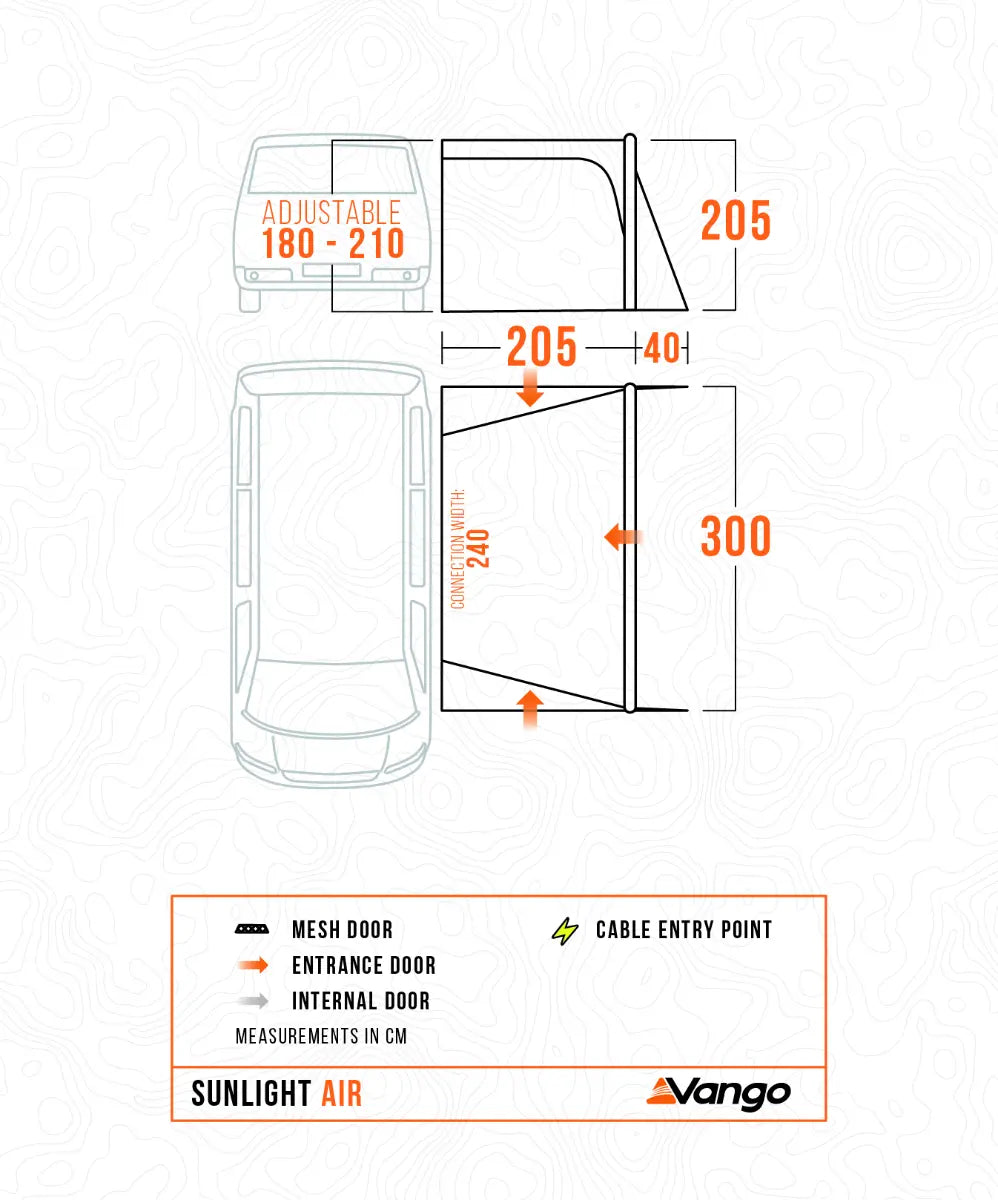 Vango Sunlight Air Low Inflatable Porch Awning / Sun Canopy 2026