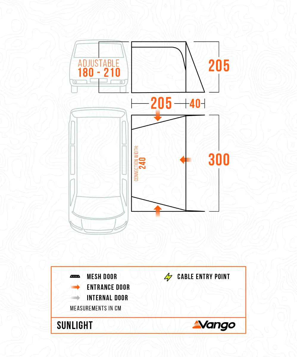 Vango Sunlight Poled Campervan Awning/ Sun Canopy
