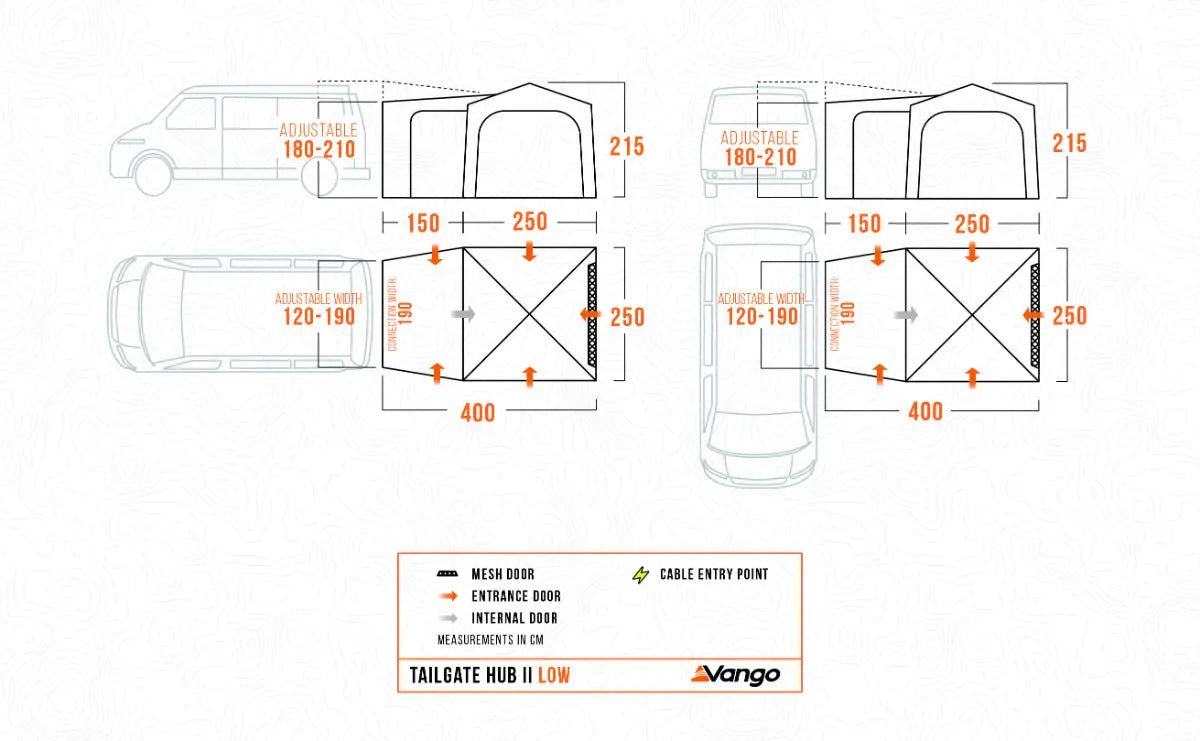 Vango Tailgate Hub II Low Poled Drive Away Awning