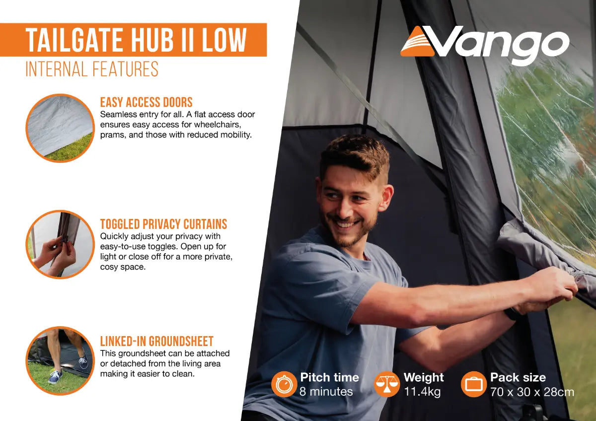 Vango Tailgate Hub II Low Poled Drive Away Awning