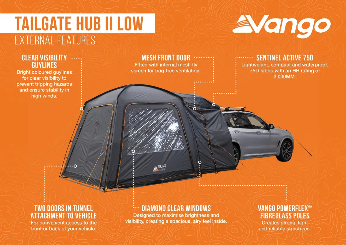 Vango Tailgate Hub II Low Poled Drive Away Awning