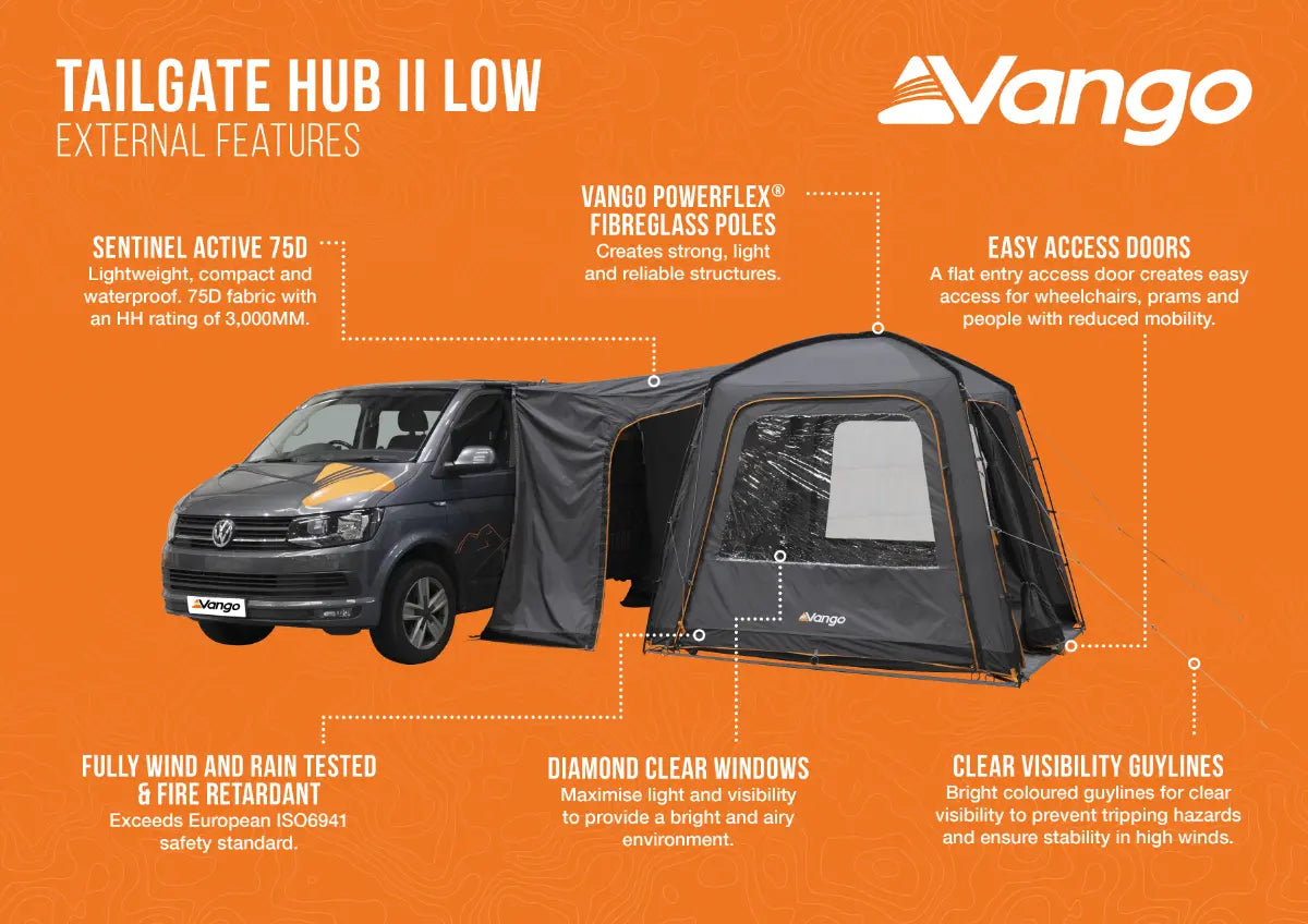 Vango Tailgate Airhub II Low Inflatable Driveaway Awning
