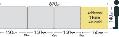 Quest Leisure Falcon Airshield 3 Panel Windbreak