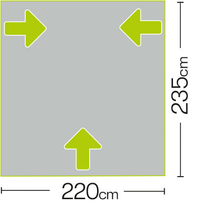 Quest Leisure Falcon 220 Poled Caravan Porch Awning