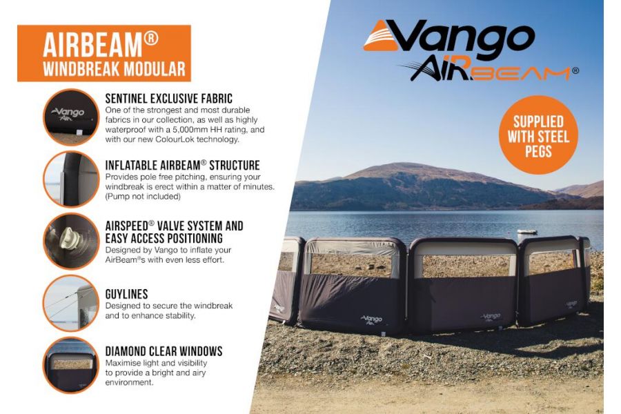 Vango AirBeam Modular Camping Windbreak