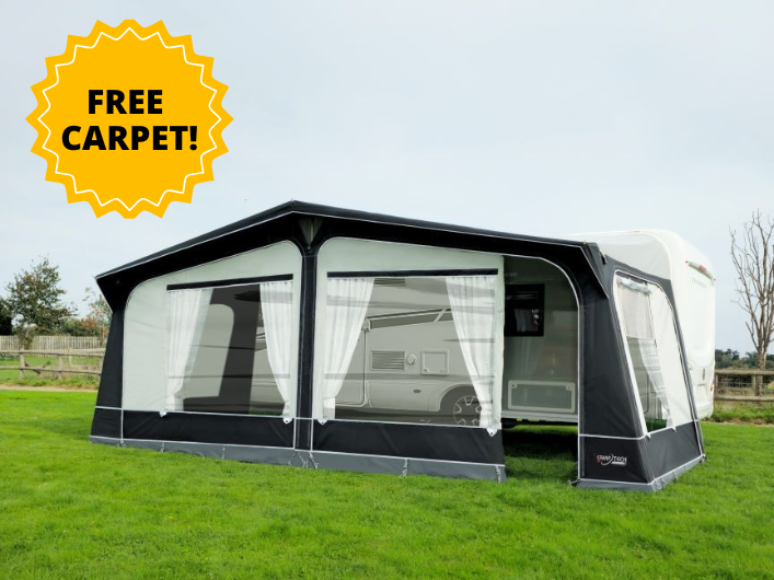 Camptech Cayman Touring  Full Caravan Awning (FREE CARPET INC)