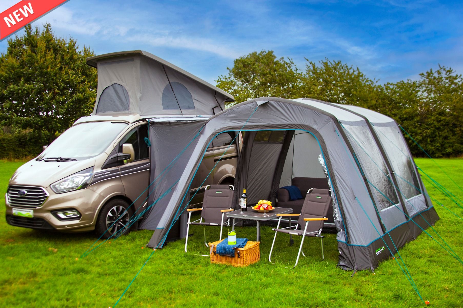 Outdoor Revolution Cayman Air T3 Mid Inflatable Awning (Including Footprint)