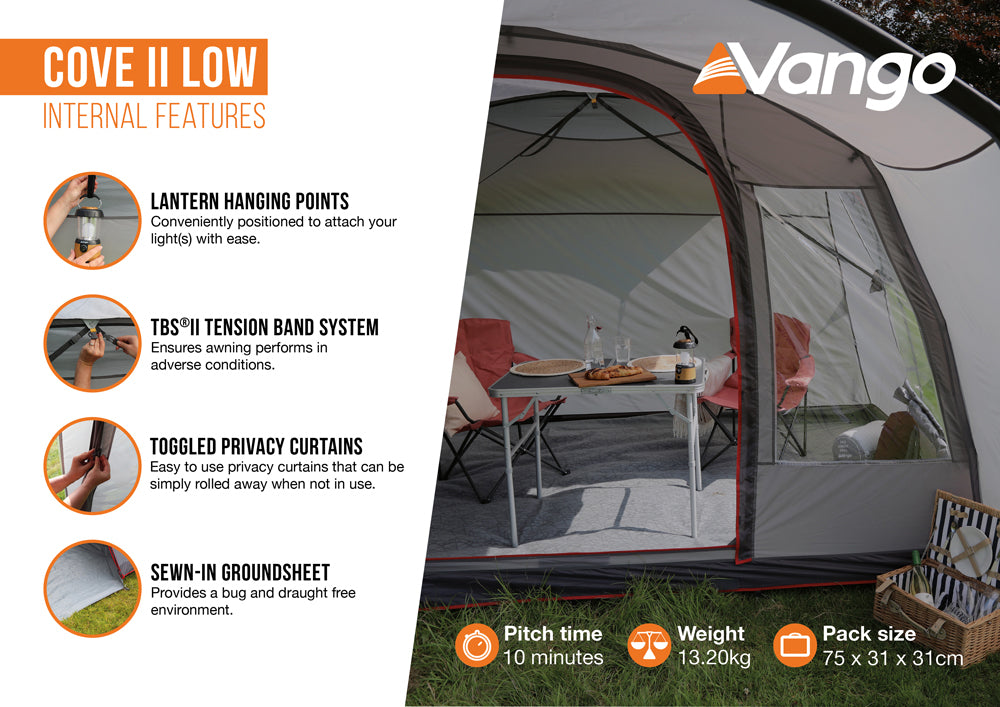 Vango Cove II Low Poled Drive Away Awning