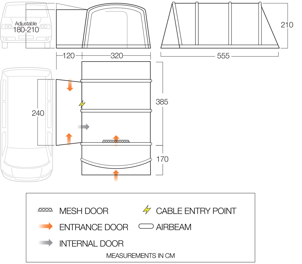 Vango Galli CC II Air Low Inflatable DriveAway Awning
