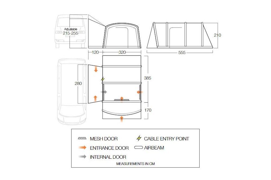 Vango Galli Pro Air Mid Inflatable DriveAway Awning