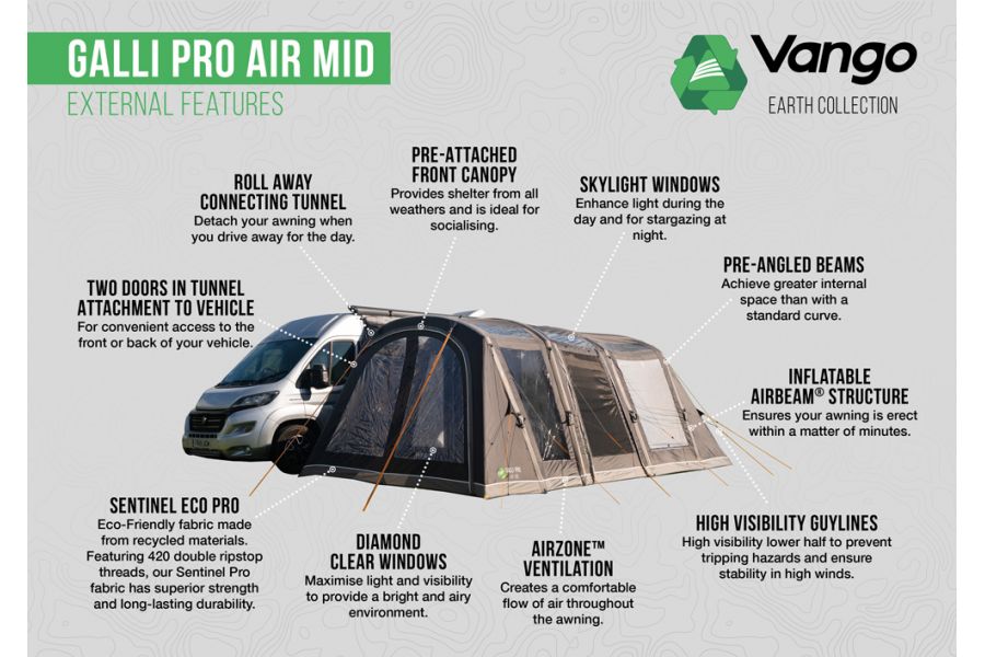 Vango Galli Pro Air Mid Inflatable DriveAway Awning