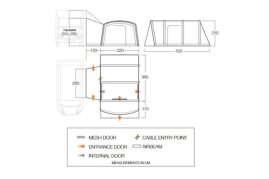 Vango Galli Pro Air Tall Inflatable DriveAway Awning